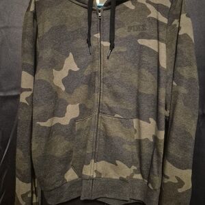 PINK Victoria's Secret Camo Zip-Up Hoodie